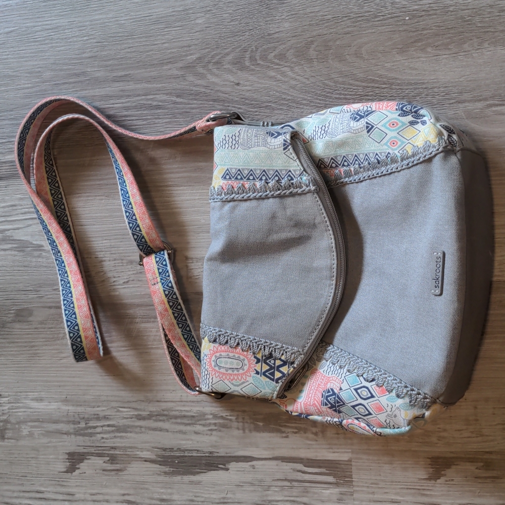 Multicolored crossbody purse